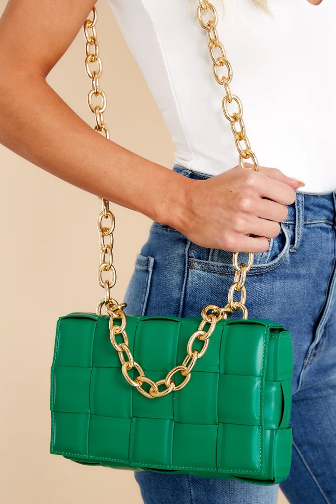 My One And Only Kelly Green Bag | Red Dress 