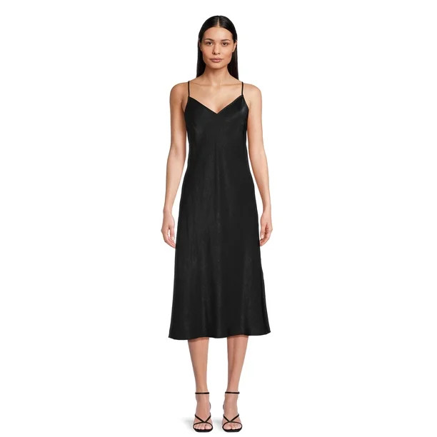 Time and Tru Women's Bias Cut Slip Dress, Sizes XS-XXXL | Walmart (US)