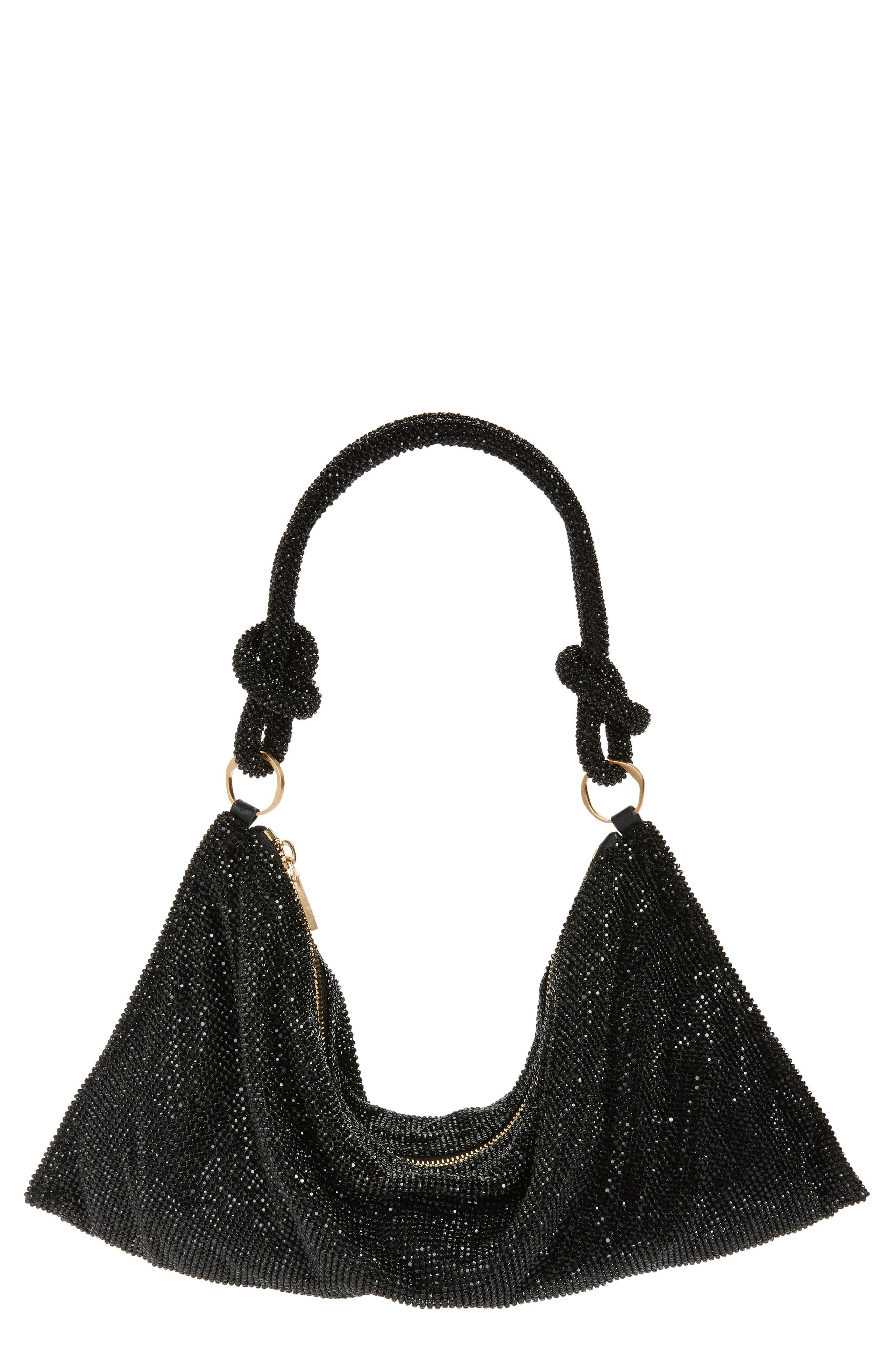 Cult Gaia Mini Hera Rhinestone Shoulder Bag in Black at Nordstrom | Nordstrom