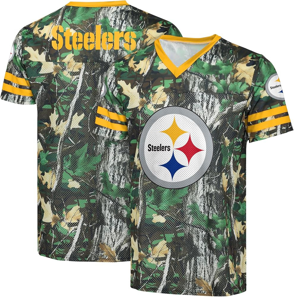 FOCO NFL Men's Officially Licensed Hunter Camo Primary Logo Game Day Football Jersey | Amazon (US)