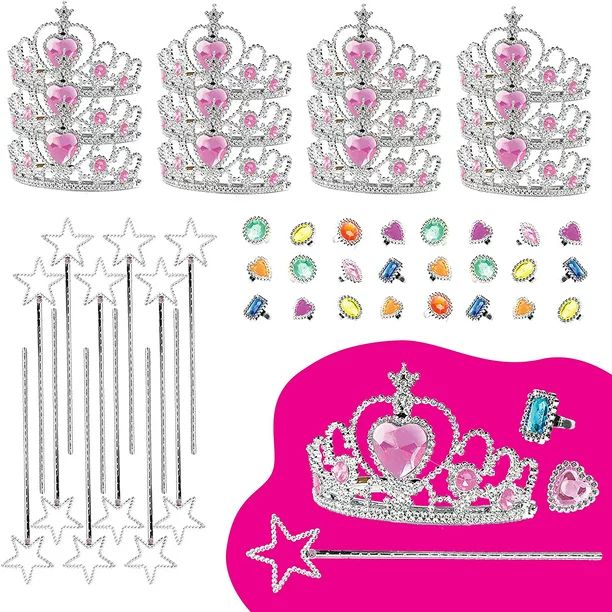 Princess Pretend Play Set - Easter Tiara Dress Up Play Set - Crowns, Wands, and Jewels - Princess... | Walmart (US)