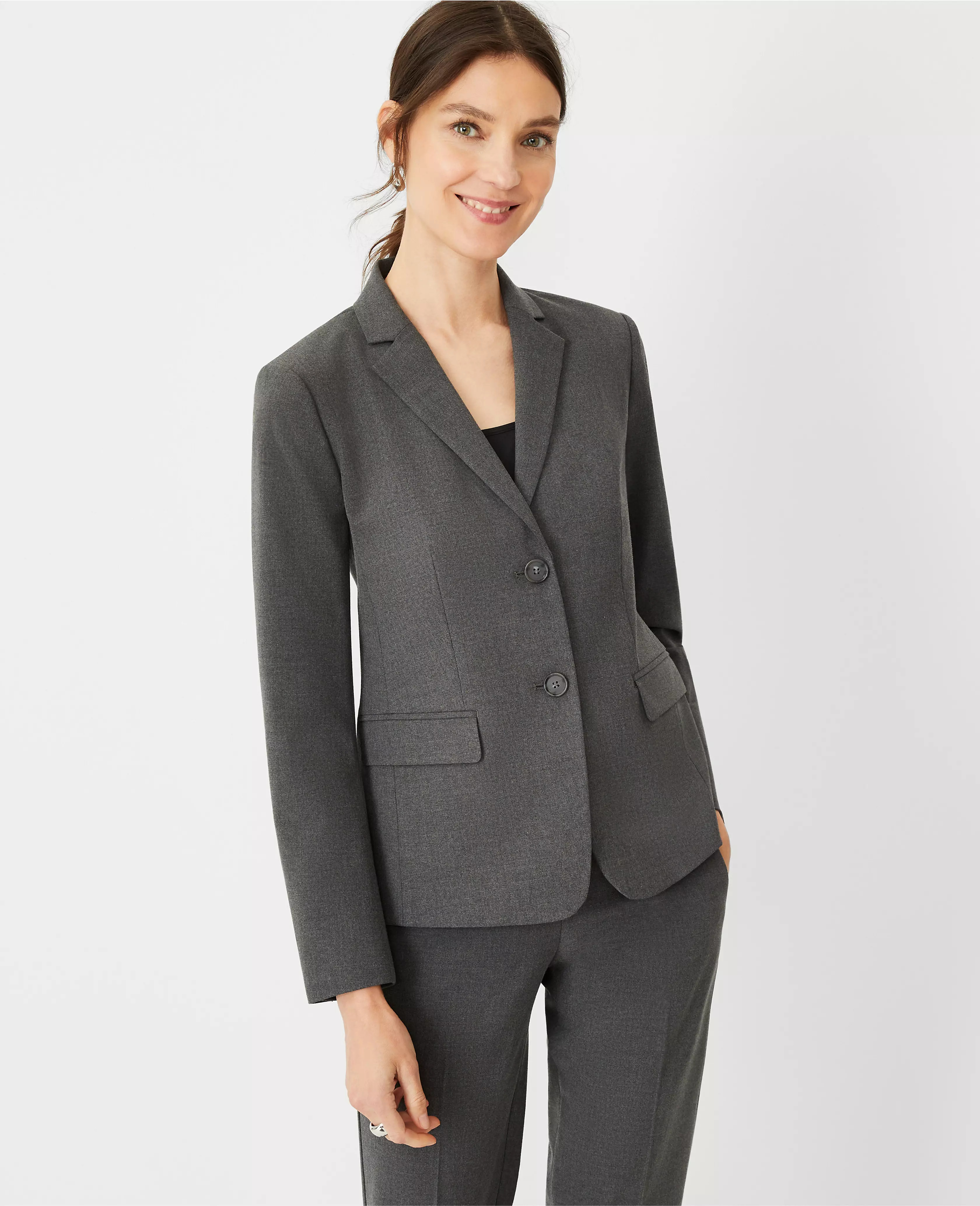 The Notched Two Button Blazer in Seasonless Stretch | Ann Taylor (US)