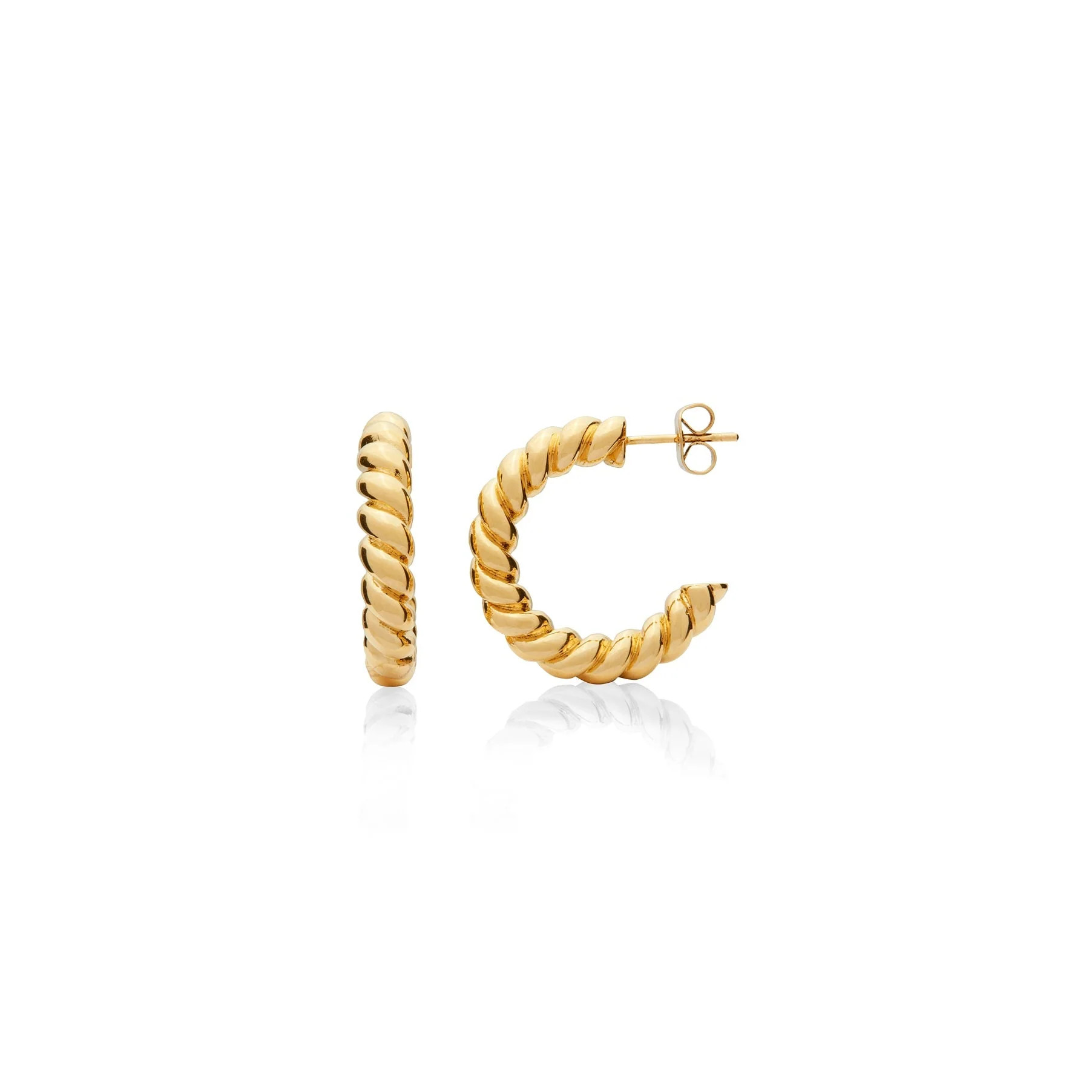 Large Twisted Hoops (Gold) | Abbott Lyon