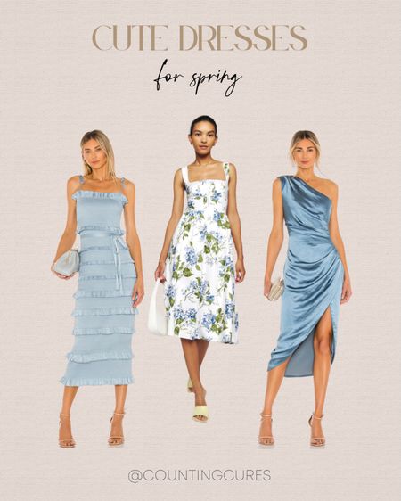 Step into springtime with these chic pastel blue and white floral midi dresses that are perfect for garden parties and weddings!
#trendydresses #formalwear #fashionfinds #outfitidea

#LTKstyletip #LTKparties #LTKSeasonal
