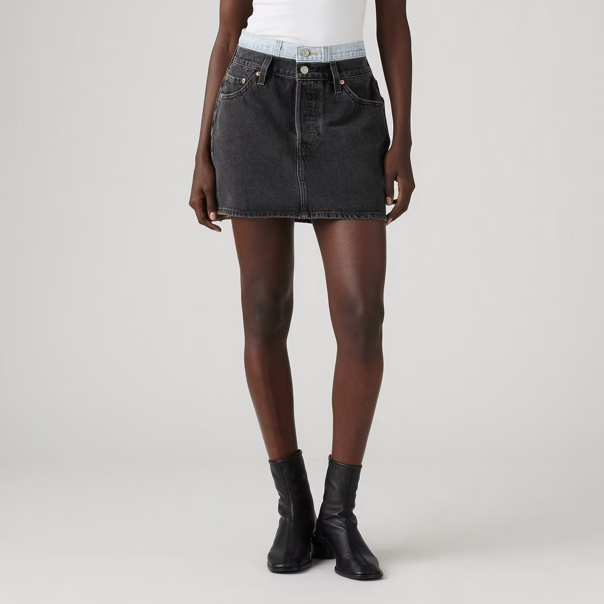 Levi's® Women's Mini Icon Skirt with Double Waistband - Layer Cake | Target