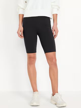 High-Waisted Biker Shorts -- 10-inch inseam | Old Navy (US)