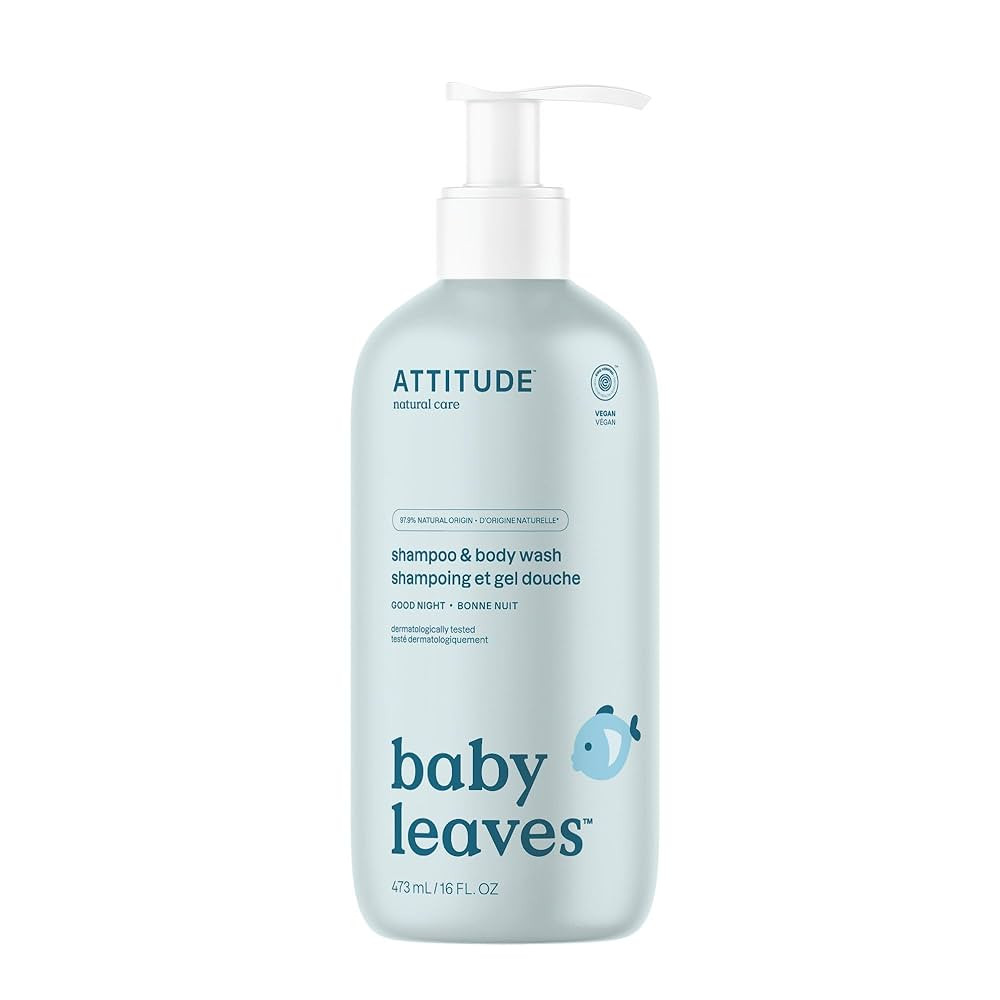 ATTITUDE 2-in-1 Shampoo and Body Wash for Baby, EWG Verified, Dermatologically Tested, Vegan, Goo... | Amazon (US)