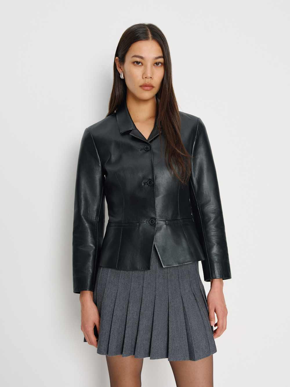 Mina Regenerative Merino Pleated Skirt | Reformation (Global)