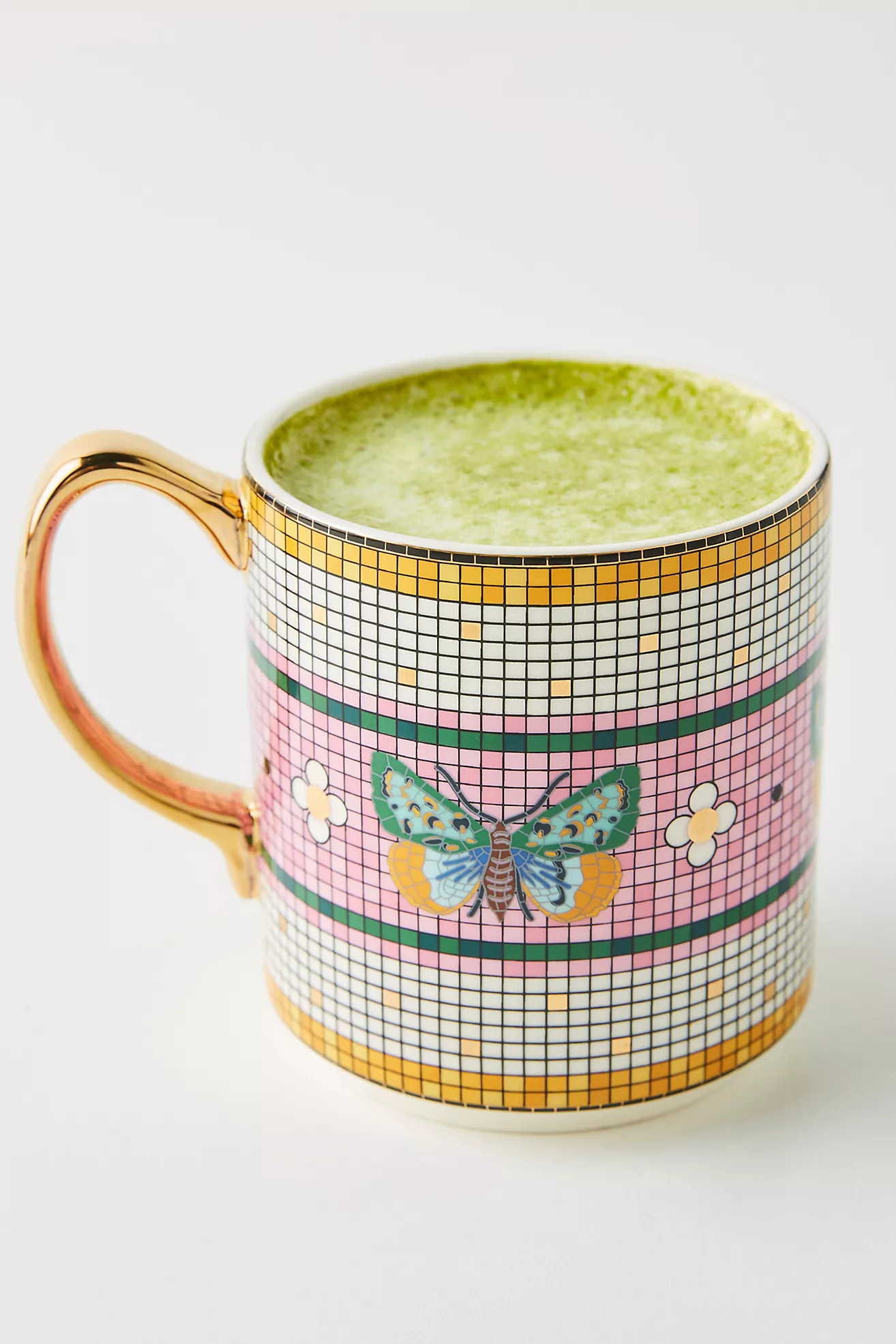 The Bistro Tile Stoneware Mug: Garden Edition | Anthropologie (US)
