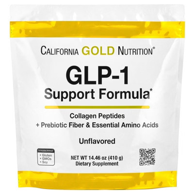 California Gold Nutrition GLP-1 Support Formula, Unflavored, 14.46 oz (410 g) | Target