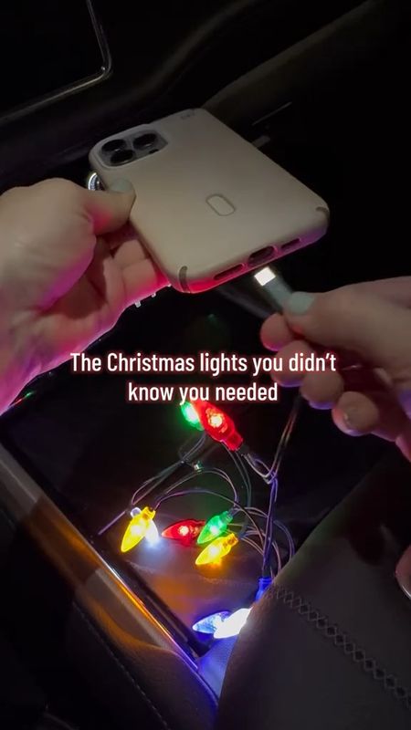 Great stocking stuffer idea Christmas lights that actually charge your cell phone! 

#LTKVideo