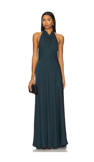 Sara Dress in Malachite Black Tie Wedding Guest Dress Black Tie Dress Fall Winter Dress Outfit Ideas | Revolve Clothing (Global)