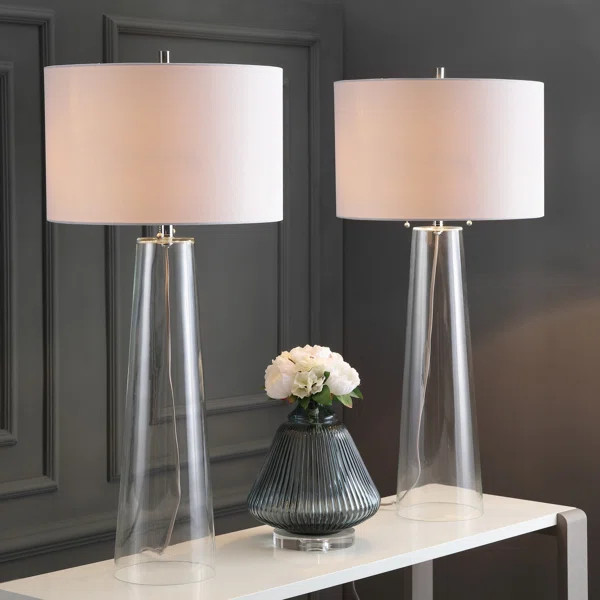Shattuck Glass Table Lamp (Set of 2) | Wayfair Professional