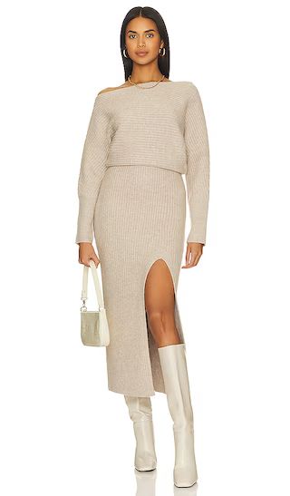 Alta Sweater Dress in Oatmeal | Revolve Clothing (Global)
