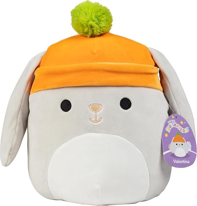 Squishmallows Original 10-Inch Valentina The Grey Easter Bunny - Official Jazwares Plush - Collec... | Amazon (US)