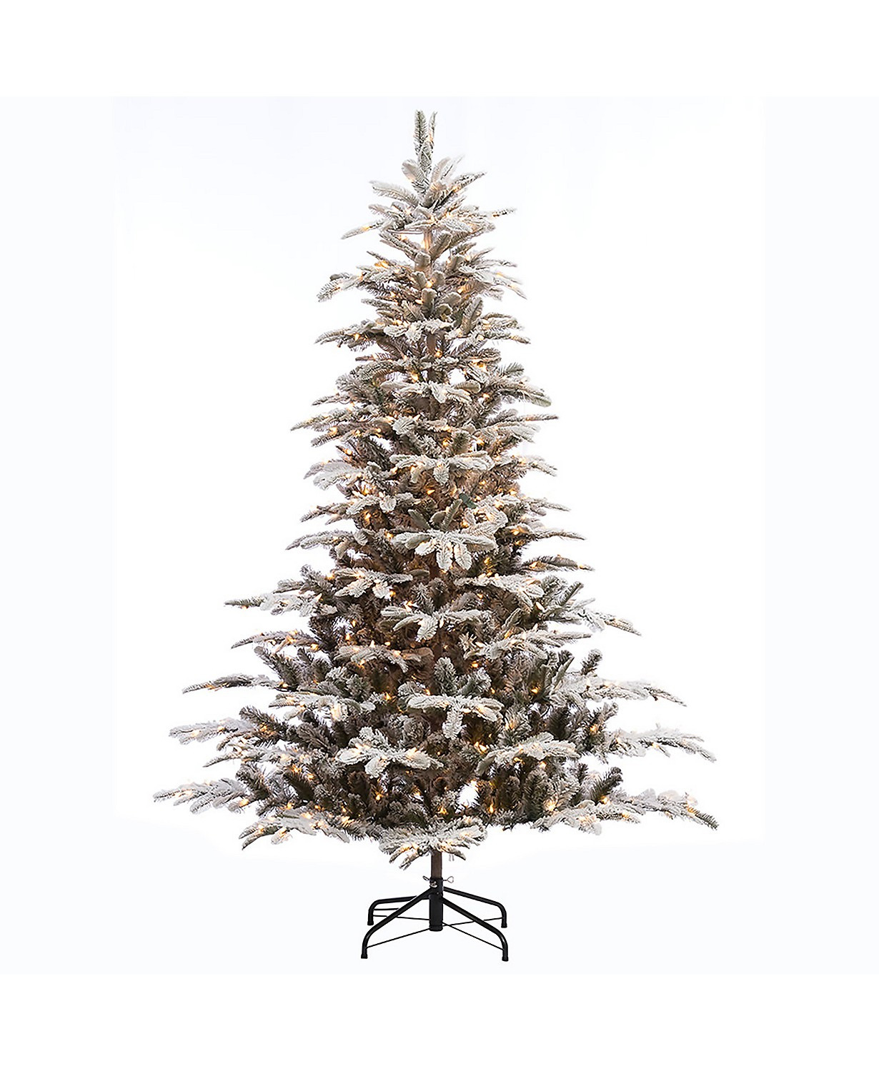 International 7.5 ft. Pre-lit Arctic Fir Flocked Artificial Christmas Tree 700 UL listed Clear Li... | Macys (US)