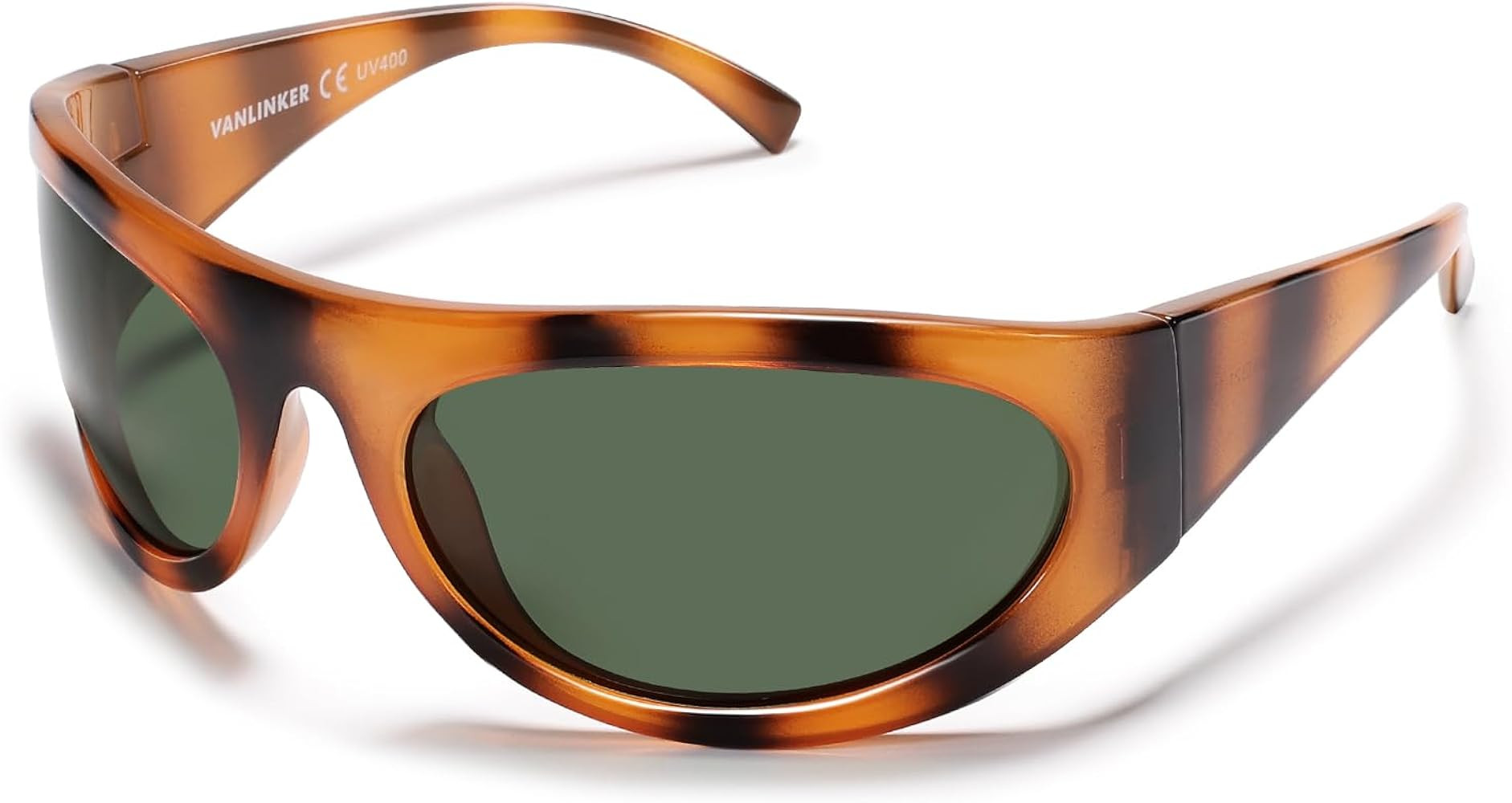 VANLINKER Polarized Wrap Around Sunglasses for Women Men Trendy Sporty Style Oversized Shield Fra... | Amazon (US)
