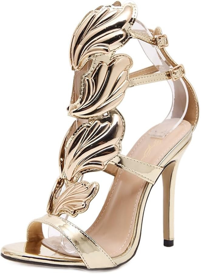 Women's Stilettos High Heel Sandals Gladiator Open Toe Ankle Strap Wedding Party Dress Heeled San... | Amazon (US)