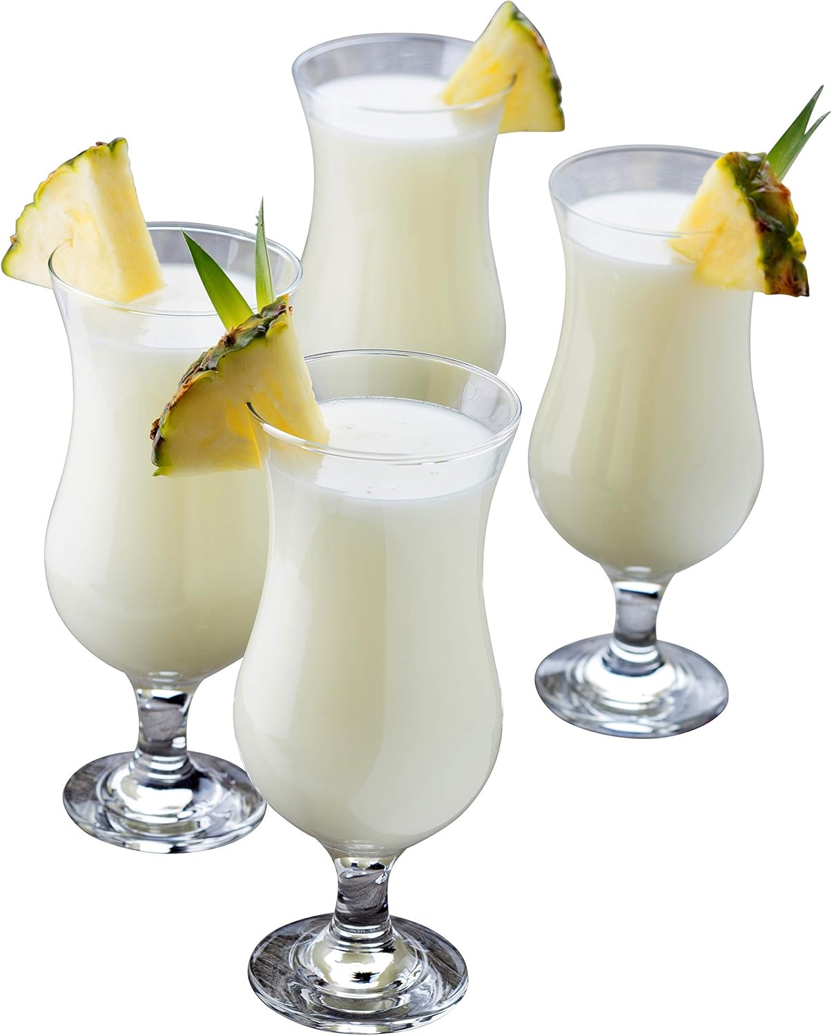Epure Venezia Collection 4 Piece Hurricane Glass Set - Perfect for Drinking Pina Coladas, Cocktai... | Amazon (US)