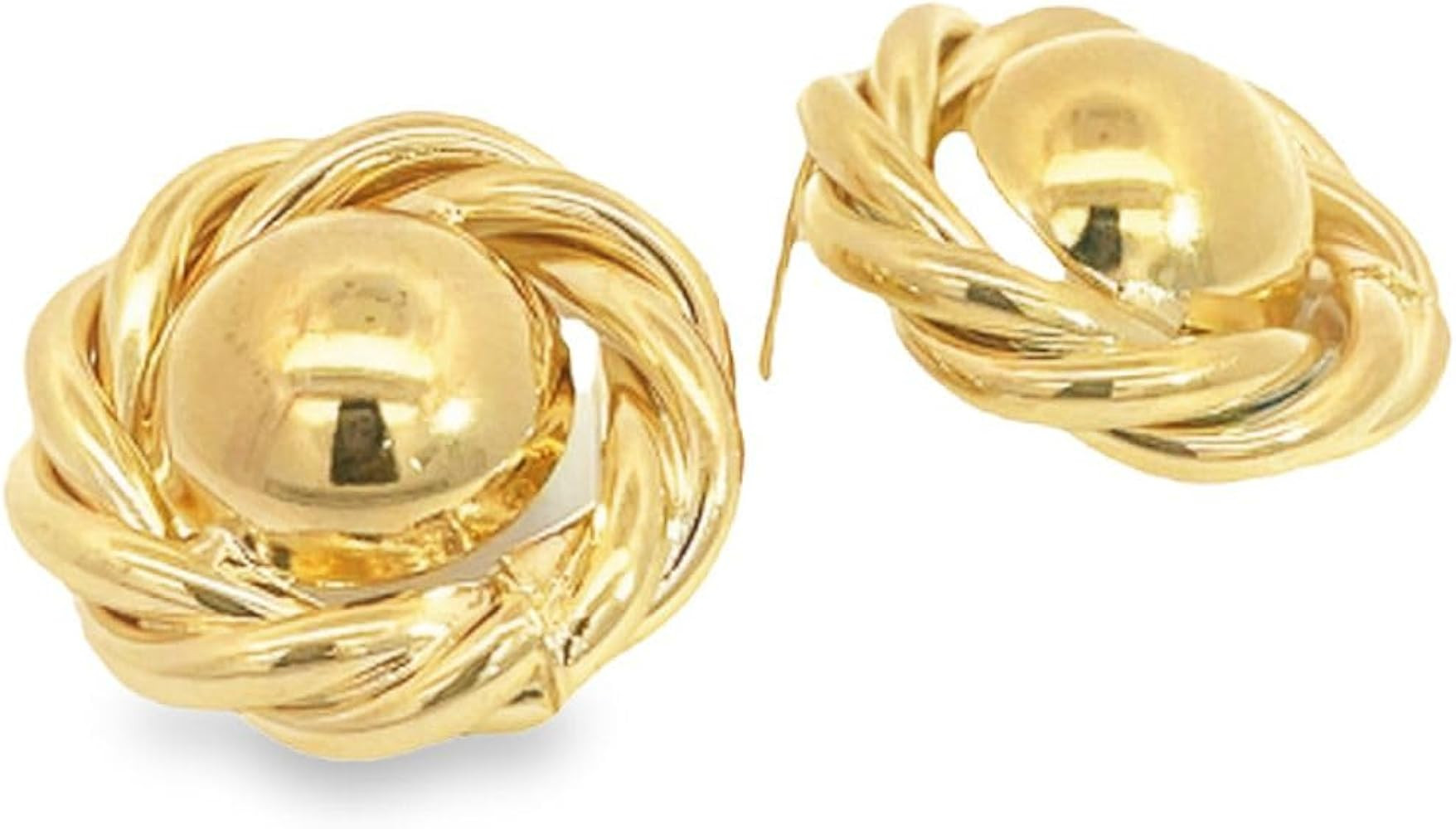 18k Gold Plated Gold Hoop Earrings for Women, Hoop Earrings for Women, Lightweight Chunky Hoops, ... | Amazon (US)