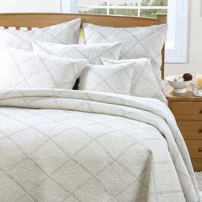 Wonda White Cotton Modern & Contemporary Quilt | Wayfair North America