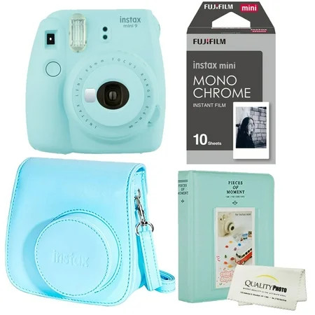 Fujifilm Instax Mini 9 Polaroid Ice Blue Instant Camera Plus Original Fuji Case, Photo Album and Fuj | Walmart (US)