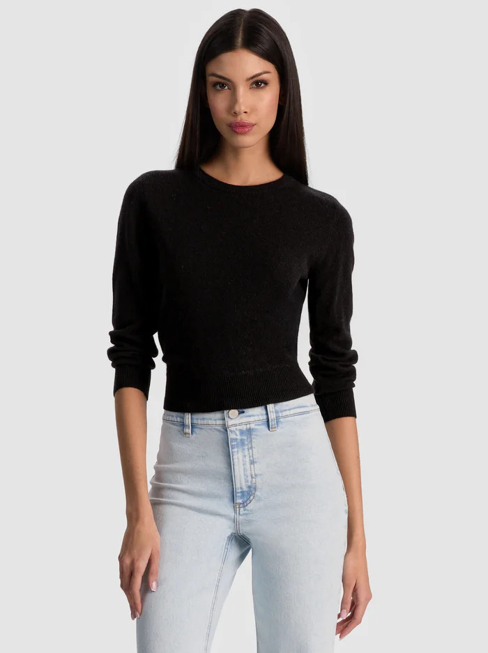 CAROLANN CASHMERE SHRUNKEN PULLOVER | Alice + Olivia