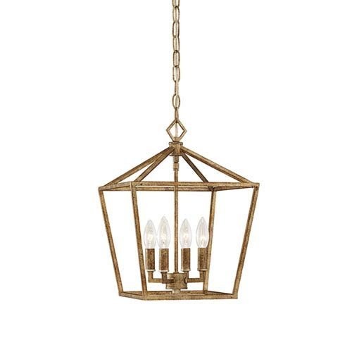 Millennium 3234-VG Four Light Pendant, Gold, Champ, Gld Leaf | Amazon (US)