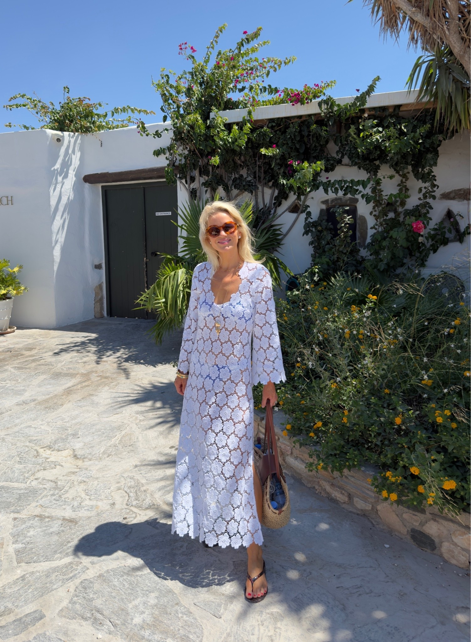 Miguelina white crochet Areli’s cotton maxi dress caftan 
Beach club day in Mykonos Greece

#LTKSwim #LTKgrwm #LTKootd
