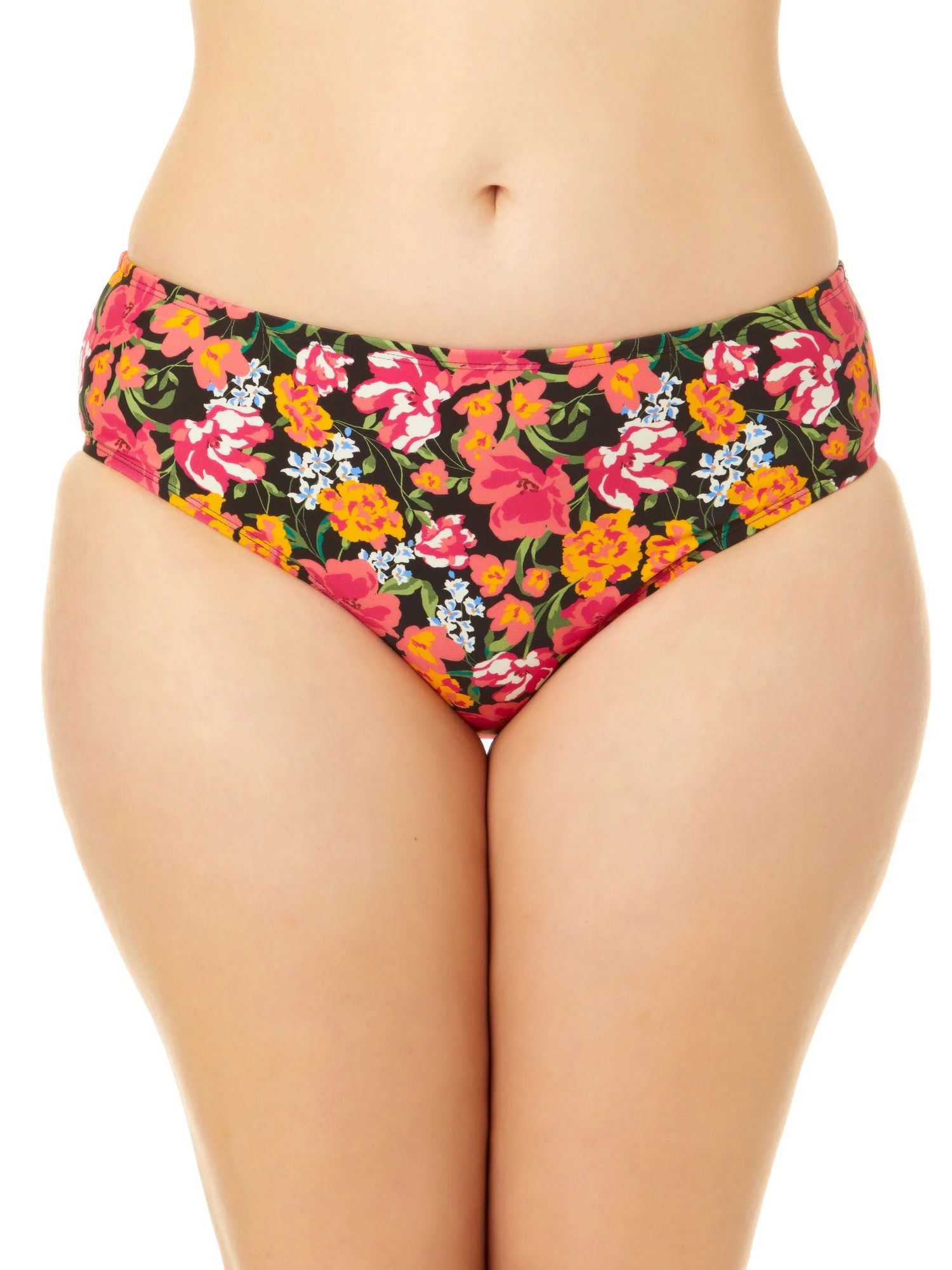 Time And Tru Women's Mid Rise Cheeky Swim Bottom | Walmart (US)