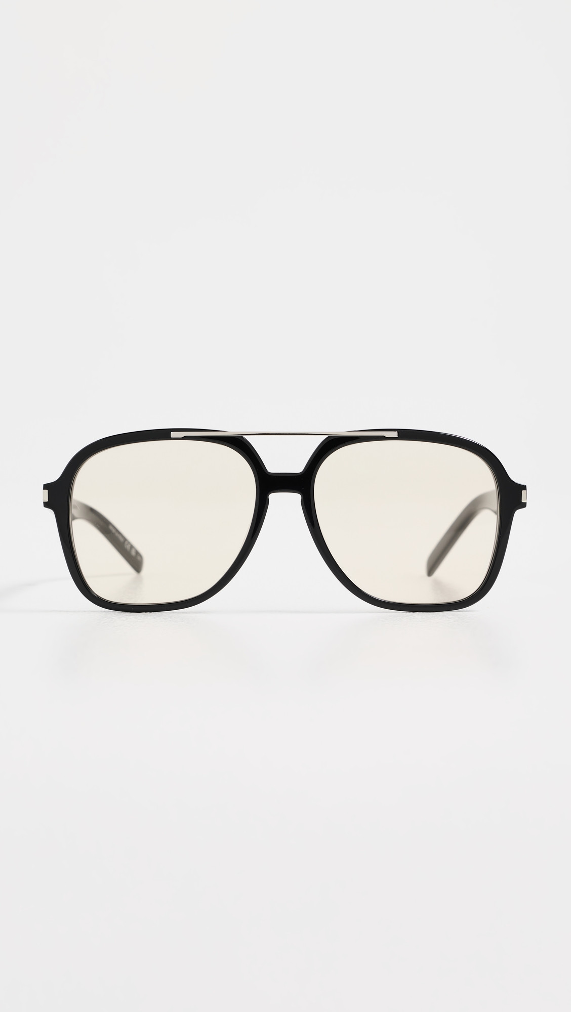 Saint Laurent SL 545 Sunglasses BLACK-BLACK-YELLOW One Size | Shopbop