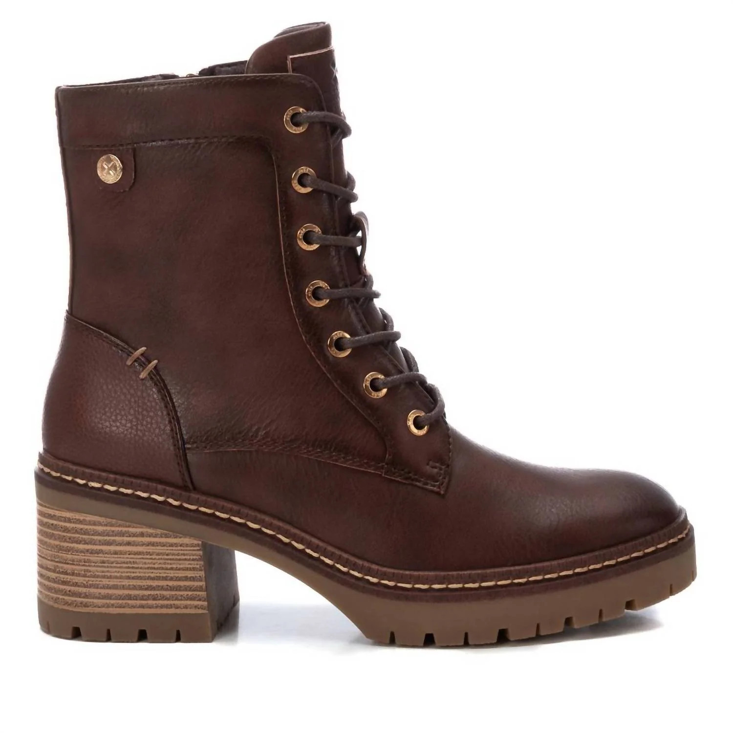 Women's Combat Booties In Brown | Shop Simon