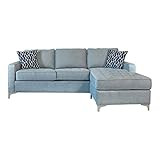 Coaster Home Furnishings Nashua 2-Piece Reversible Storage Ottoman French Blue Sectional | Amazon (US)