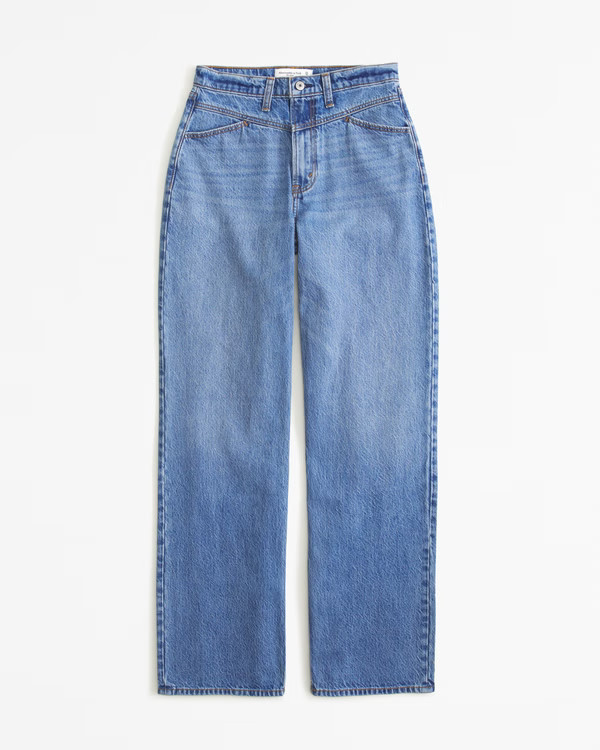 Curve Love High Rise Loose Jean | Abercrombie & Fitch (US)