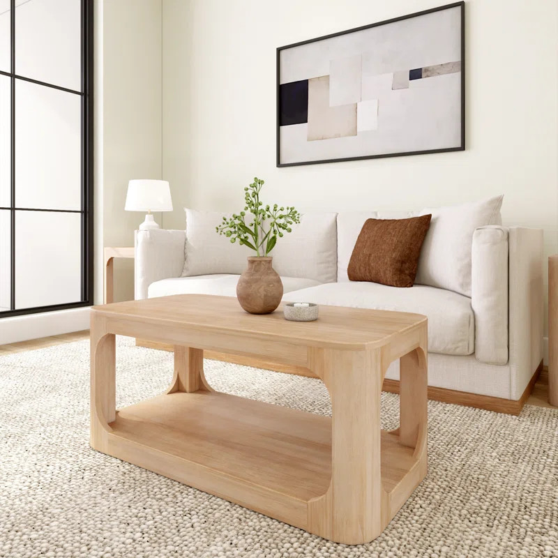 Jasmarie 4 Legs Coffee Table with Storage | Wayfair North America
