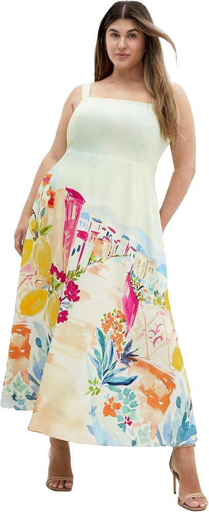 City Chic Women's Plus Size Maxi Dress - Sorrento Print | Amazon (US)