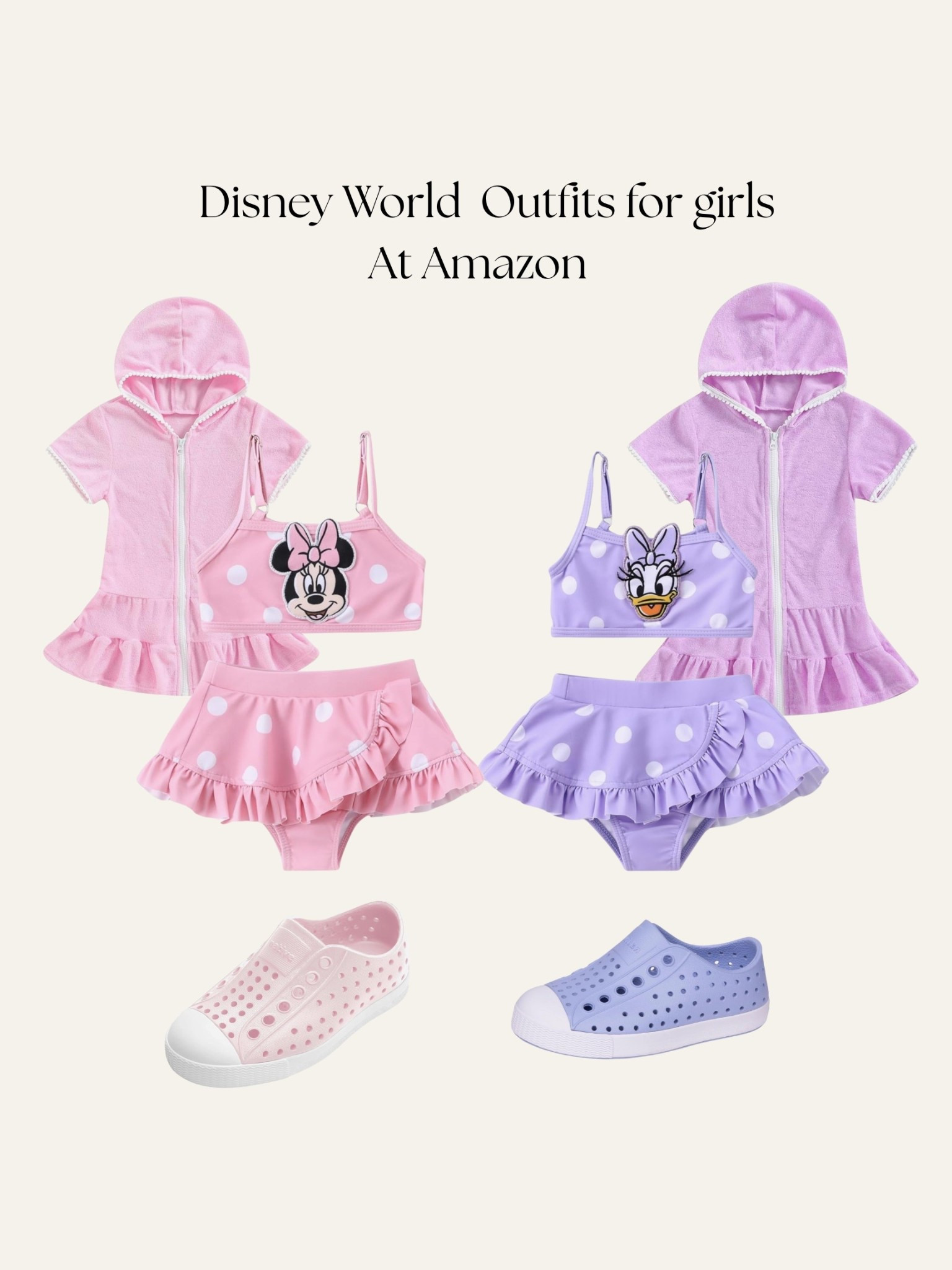 Minnie and Daisy swimsuits from Amazon! 💕💜
.
Disney world swimsuits, Disney cruise outfits, matching sibling outfits, blizzard beach, typhoon lagoon, Disney resort, Disney world outfits, Disneyland outfits, family Disney outfits, Amazon disney outfits, Amazon Disney world outfits, dcl, Disney wish outfits, Minnie Mouse outfit, Daisy Duck outfit, grandmillenial kids, Amazon Disney world essentials, Disney world must haves

#LTKTravel #LTKKids #LTKBaby