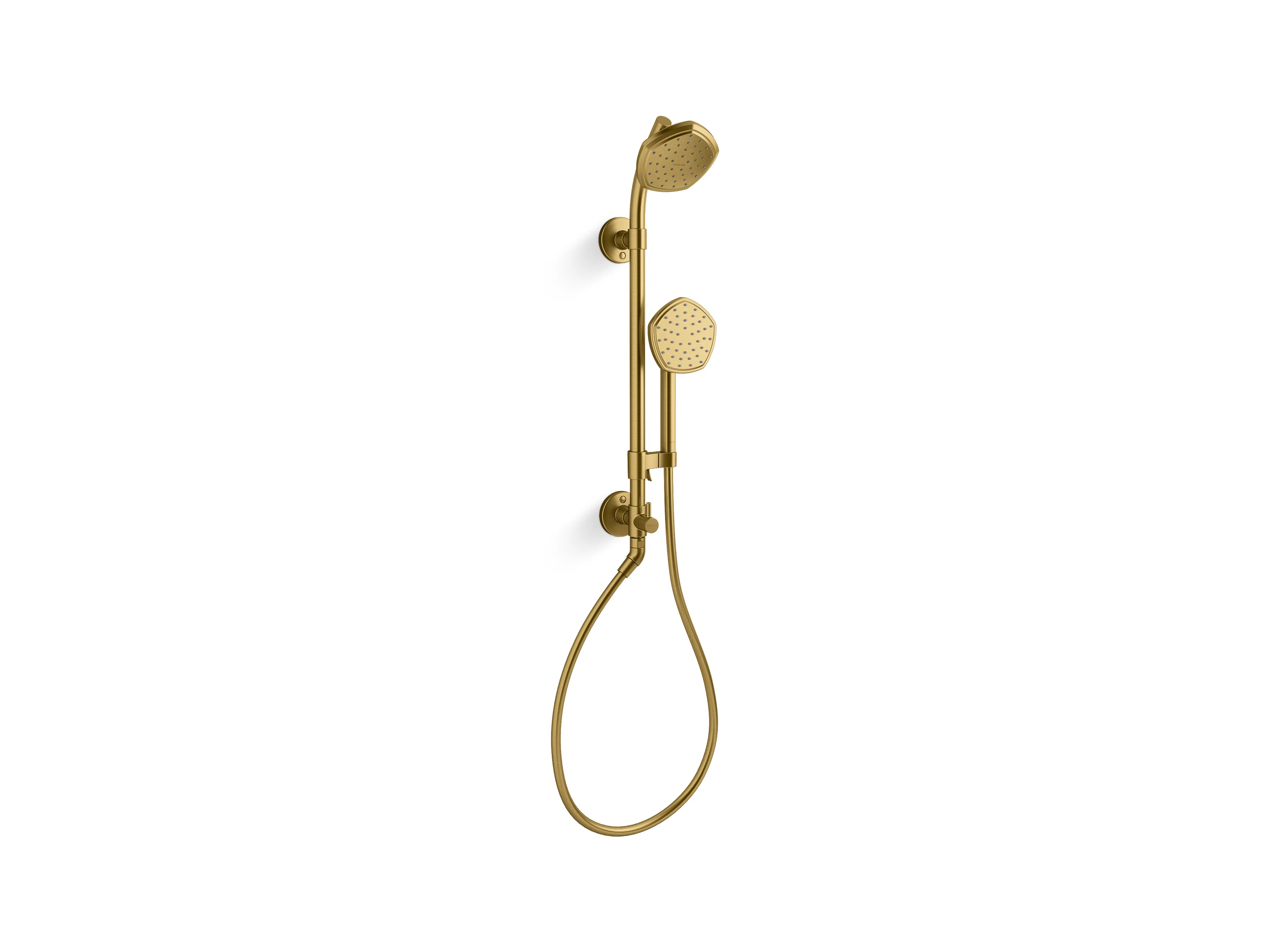 Hydrorail-S Occasion Shower Column Kit With Showerhead And Handshower 1.75 Gpm K-27119-G-2MB | Wayfair North America