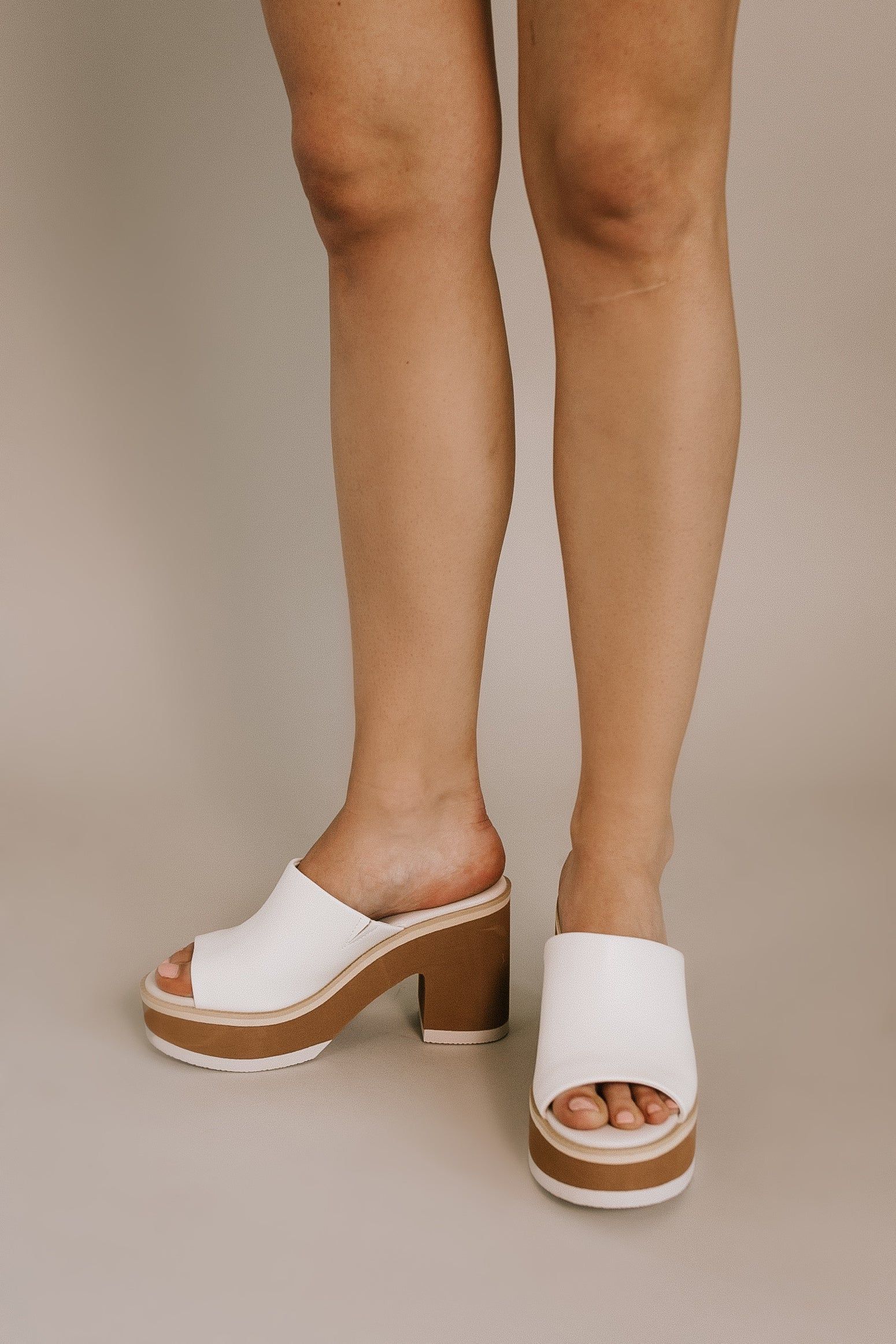 Vito Platform Heel - White | THELIFESTYLEDCO