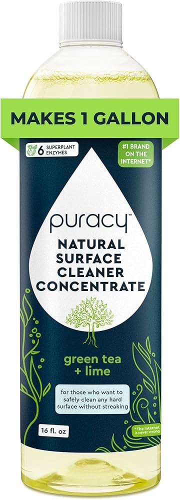 Puracy 99.9% Natural All Purpose Cleaner Concentrate - Makes 128oz Multi Purpose Cleaner - Green ... | Amazon (US)