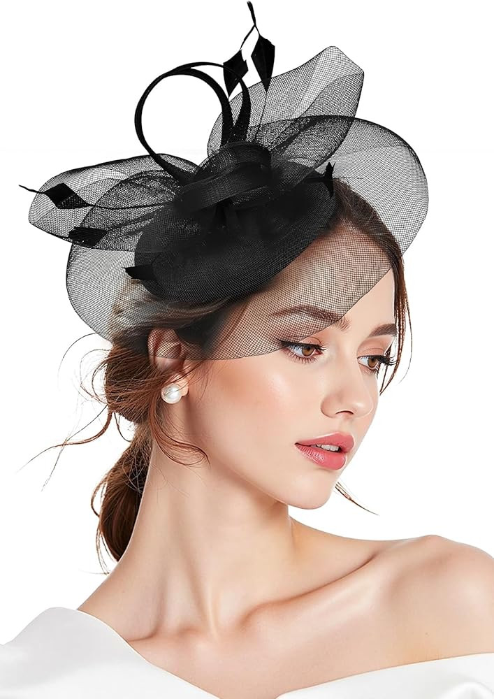 Zando 2026 Fascinators Hats for Women Ken-Tucky Derby Flower Tea Hat Mesh Feathers Headband Hair ... | Amazon (US)