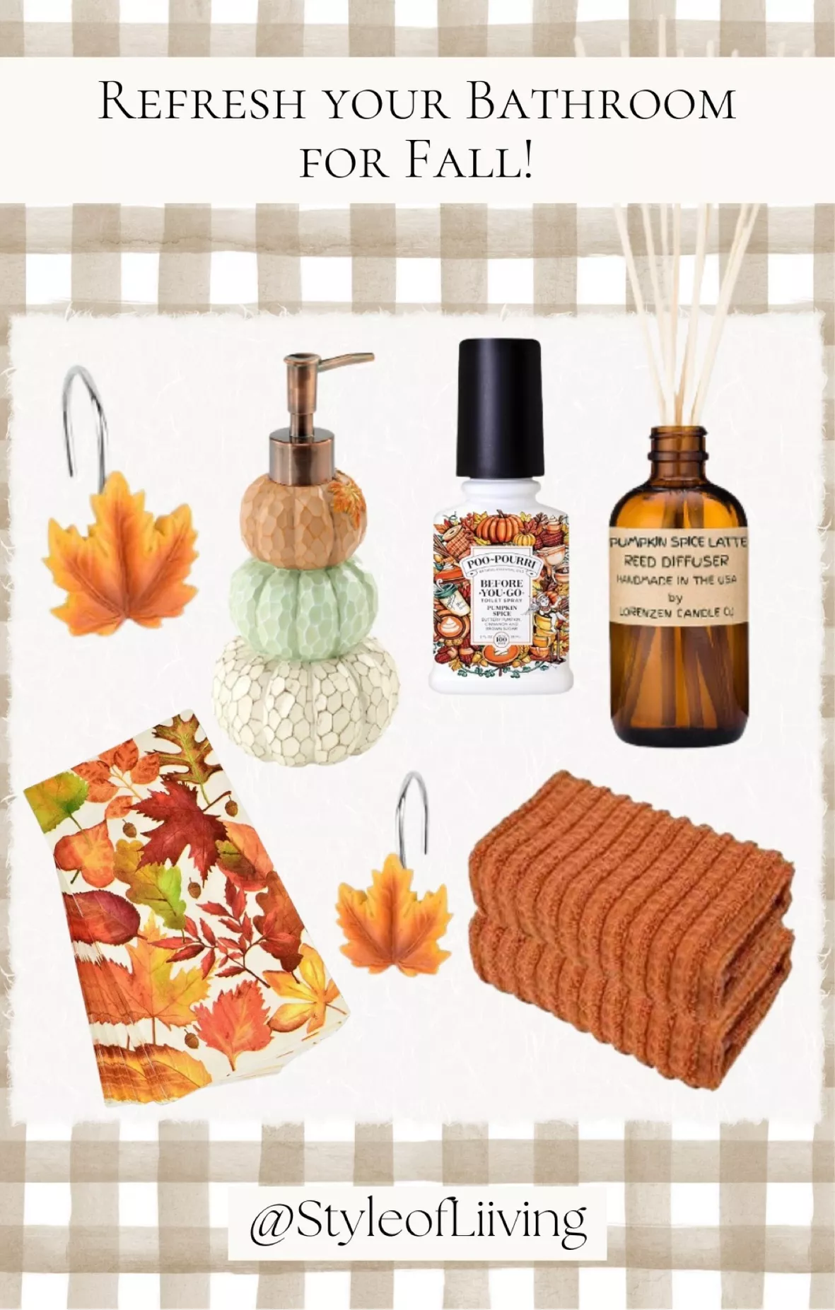 Maple Leaf Shower Curtain Hooks, … curated on LTK