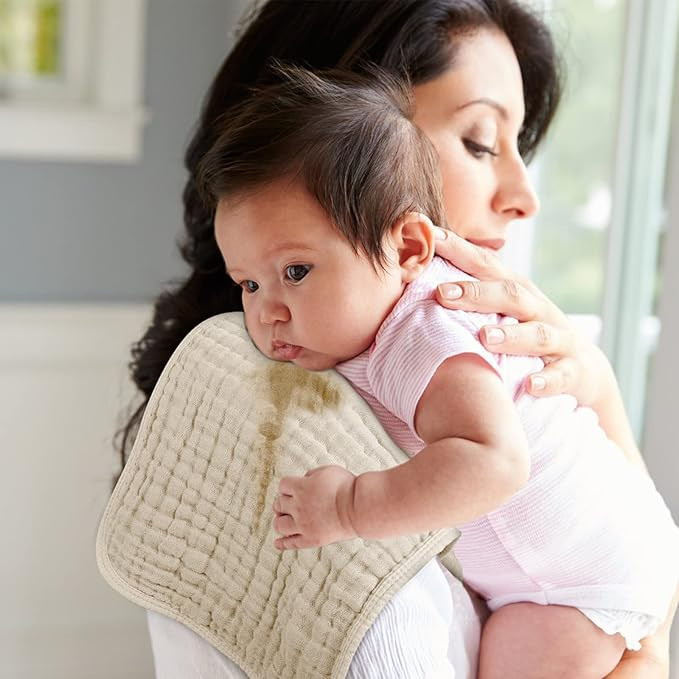 Looxii 100% Cotton Muslin Burp Cloths Large 20''x10'' Extra Soft and Absorbent 6 Pack Baby Burpin... | Amazon (US)