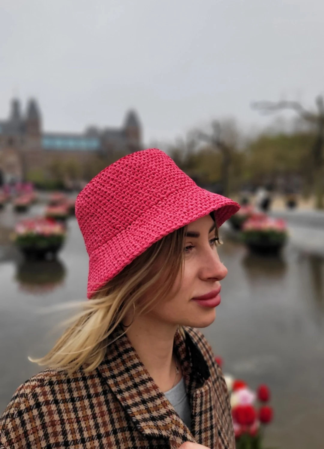 Crochet Raffia Bucket Hat. Unisex Made of Eco-friendly Yarn. Multi-style Modern Accessory. - Etsy... | Etsy (Global)