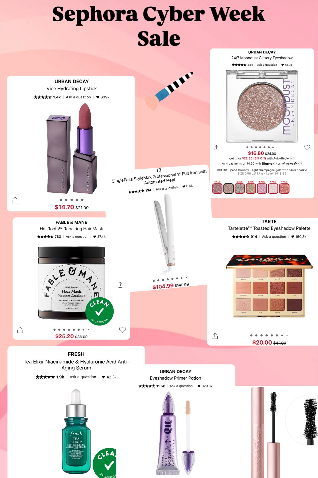 The Sephora Cyber Week Sale is currently going on 

#LTKCyberWeek #LTKBeauty #LTKSaleAlert