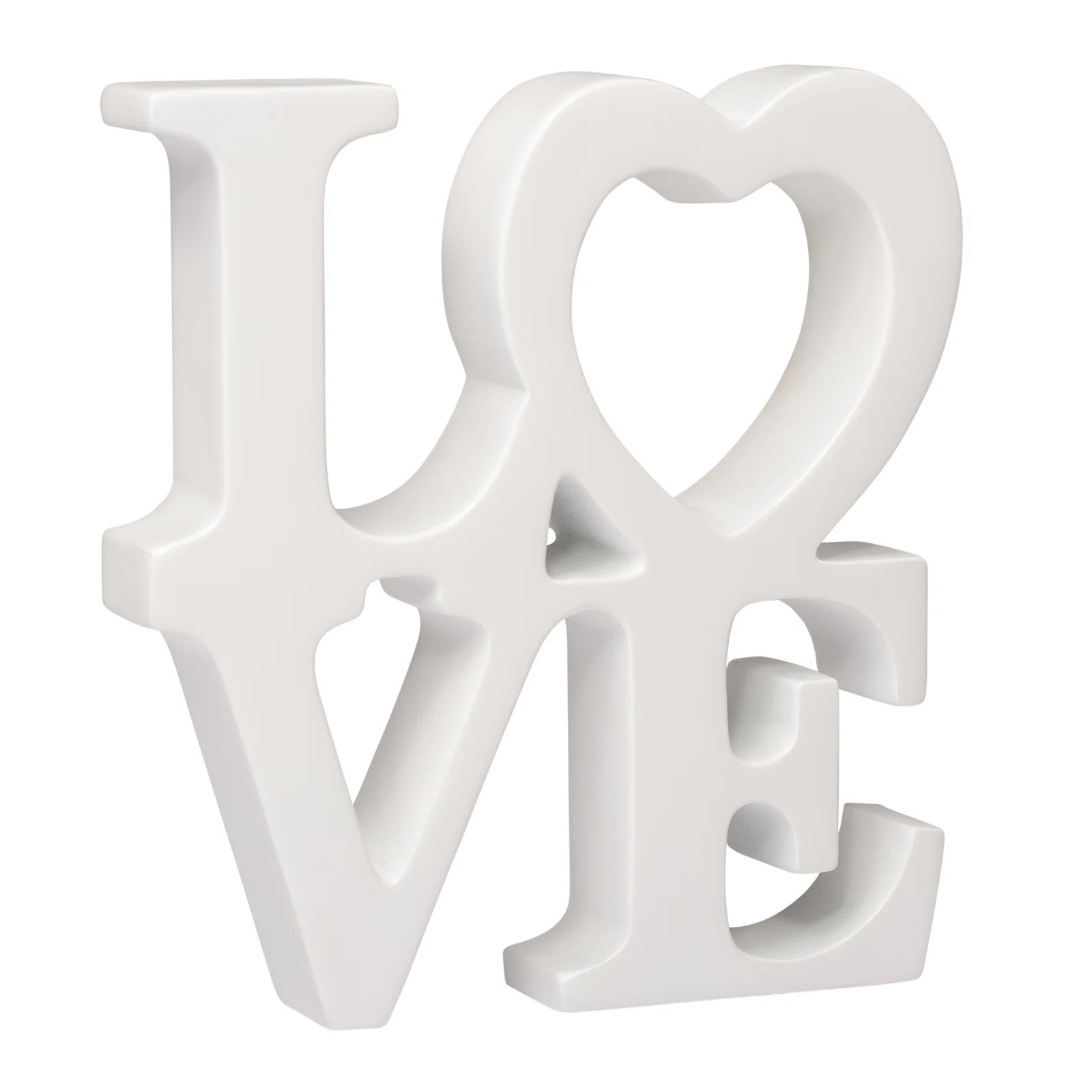Laba Heart Love Word Art Resin Modern Decor Letter Block | Wayfair North America