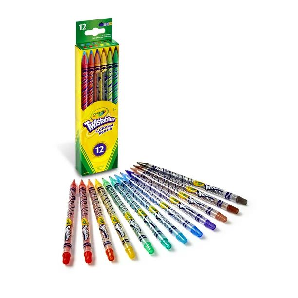 Crayola Twistables Colored Pencil Set, Assorted Colors, Child, 12 Pieces - Walmart.com | Walmart (US)