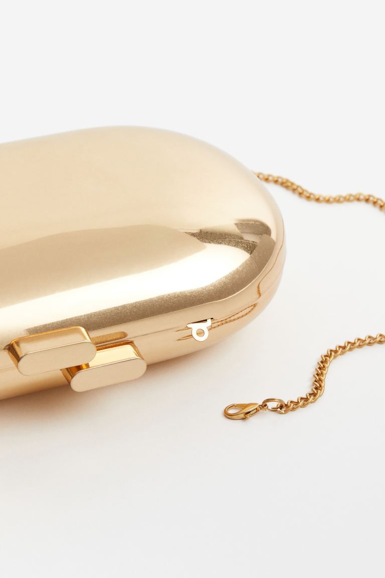 Metal Clutch Bag - Gold-colored - Ladies | H&M US | H&M (US + CA)