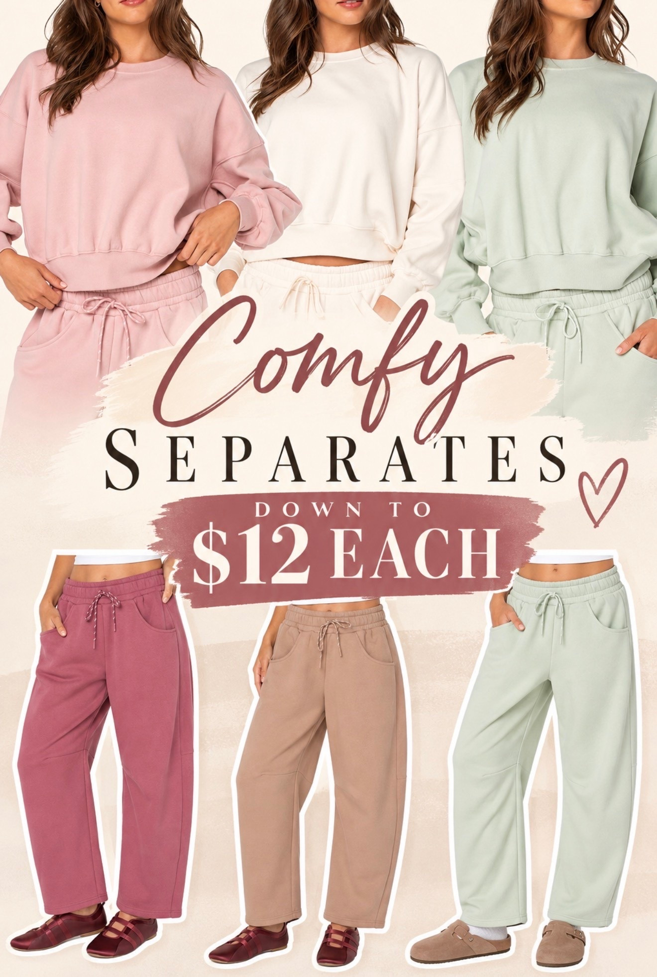 Comfy sweatshirts and pants down to $12 each!!
@Walmart