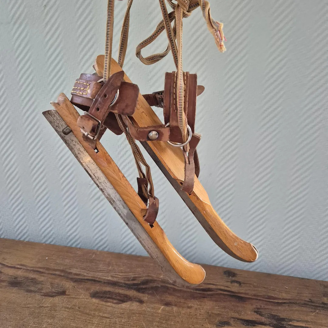 Vintage 1950s Dutch Primitive Handmade Ice Skates Wooden Frysian RARE MODEL Wooden Skates - Etsy | Etsy (US)
